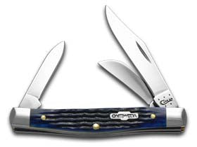 Case XX™ Knives Med Stockman Rogers Corn Cob Jigged Blue Bone Stainless 02806