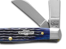 Case XX™ Knives Med Stockman Rogers Corn Cob Jigged Blue Bone Stainless 02806