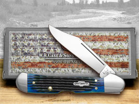 Case XX™ Knives Mini Copperlock Rogers Corn Cob Jigged Blue Bone Stainless 02864