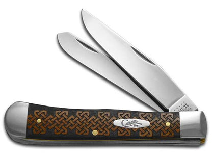 W.R. Case XX Knives Celtic Knot Chestnut Bone Trapper 1/500 Stainless Pocket Knife CA28707 CK