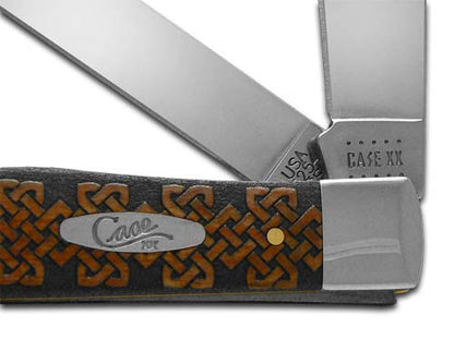 W.R. Case XX Knives Celtic Knot Chestnut Bone Trapper 1/500 Stainless Pocket Knife CA28707 CK