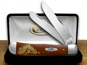 W.R. Case XX Knives Chestnut Bone Wild Mustang 1/500 Pocket Knife 28707 WM