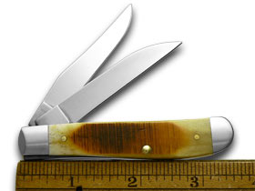 W.R. Case XX Knives No.1 Grandpa Sawcut Bone Stainless Mini Trapper 1/500 Pocket Knife 31735 GRANDPA1