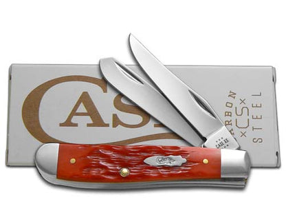 Case XX™ Knives Mini Trapper Dark Red Bone 31929 Carbon Steel Pocket Knife