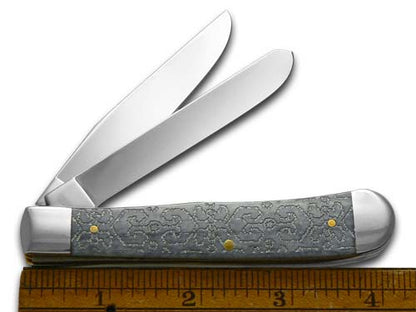 Case XX™ Knives Trapper Geometric Embellished Gray Bone Stainless Pocket Knife 31930