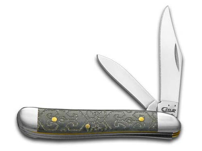 Case XX™ Knives Peanut Geometric Embellished Gray Bone Stainless Pocket Knife 31935