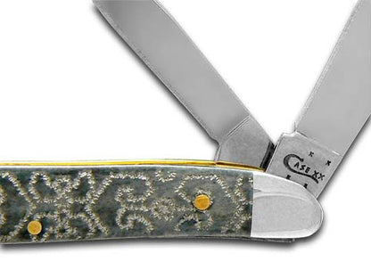 Case XX™ Knives Peanut Geometric Embellished Gray Bone Stainless Pocket Knife 31935