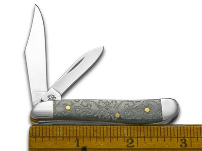 Case XX™ Knives Peanut Geometric Embellished Gray Bone Stainless Pocket Knife 31935