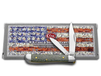 Case XX™ Knives Peanut Geometric Embellished Gray Bone Stainless Pocket Knife 31935