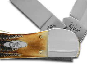 Case XX™ Knives Folding Hunter Genuine 6.5 Bone Stag Stainless Pocket Knife 03574