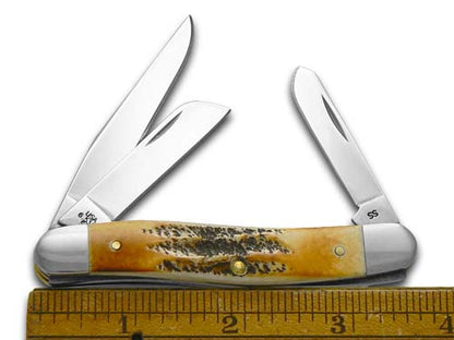 Case XX™ Knives Medium Stockman 6.5 Bone Stag Handle Stainless Pocket Knife 03578