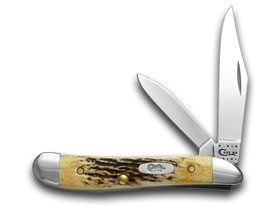 W.R. Case XX Knives Genuine Sambar Stag Peanut Pocket Knife 00048