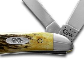 W.R. Case XX Knives Genuine Sambar Stag Peanut Pocket Knife 00048