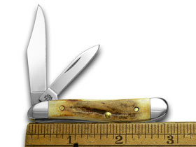 W.R. Case XX Knives Genuine Sambar Stag Peanut Pocket Knife 00048