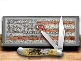 W.R. Case XX Knives Genuine Sambar Stag Peanut Pocket Knife 00048