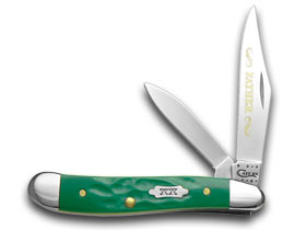 W.R. Case XX Knives Rough Green Father 1/500 Peanut Pocket Knife 50470 F