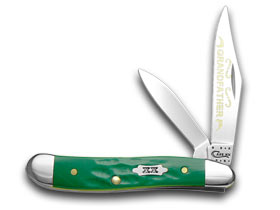 W.R. Case XX Knives Rough Green Grandfather 1/500 Peanut Pocket Knife 50470 GF