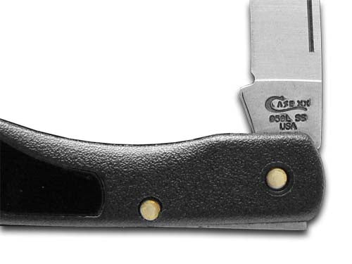 W.R. Case XX Knives Harley-Davidson Black Zytel Synthetic Mini Blackhorn Lockback Stainless Pocket Knife 52177