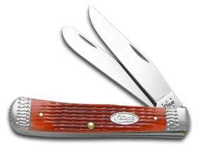 Case XX™ Knives Trapper Jigged Dark Red Bone Worked Bolsters Stainless 53218