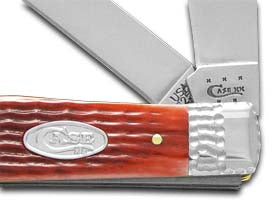 Case XX™ Knives Trapper Jigged Dark Red Bone Worked Bolsters Stainless 53218