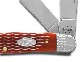 Case XX™ Knives Med Stockman Jigged Dark Red Bone Worked Bolsters Stainless 53221