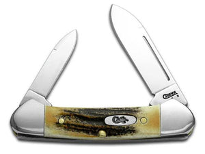 W.R. Case XX Knives Genuine Deer Stag Baby Butterbean Pocket Knife 05537
