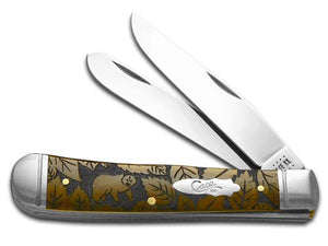 W.R. Case XX Knives Wildlife Series Bear Antique Bone Trapper 1/500 58182BEAR Stainless Pocket Knife