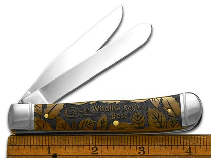 W.R. Case XX Knives Wildlife Series Bear Antique Bone Trapper 1/500 58182BEAR Stainless Pocket Knife
