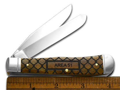 W.R. Case XX Knives Trapper Aliens Antique Bone 1/500 Stainless Pocket Knife 58182ALS
