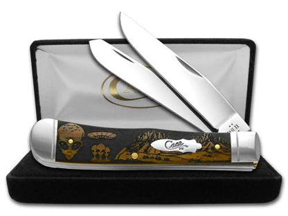 W.R. Case XX Knives Trapper Aliens Antique Bone 1/500 Stainless Pocket Knife 58182ALS