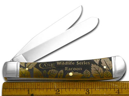 W.R. Case XX Knives Racoon Wildlife Series Antique Bone Trapper 1/500 Stainless Pocket Knife CA58182 RACOON