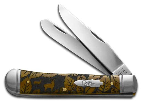 W.R. Case XX Knives Wildlife Series Deer Antique Bone Trapper 1/500 Stainless Pocket Knife CA58182 DEER