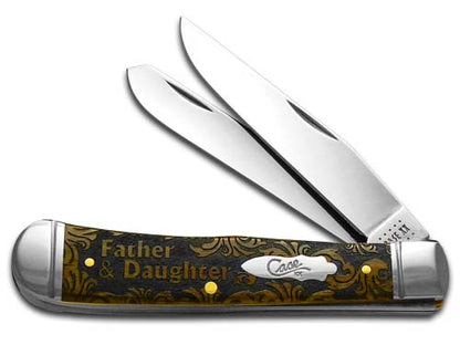 W.R. Case XX Knives Father and Daughter Antique Bone Trapper 1/500 Stainless Pocket Knife CA58182 FD