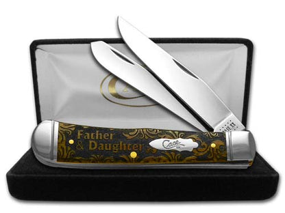 W.R. Case XX Knives Father and Daughter Antique Bone Trapper 1/500 Stainless Pocket Knife CA58182 FD