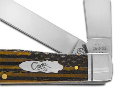W.R. Case XX Knives Firefighter Everyday Heroes Antique Bone Trapper Pocket Knife 58182FF