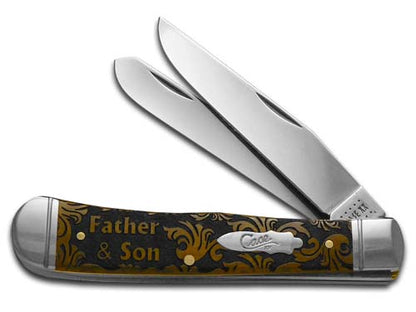 W.R. Case XX Knives Father and Son Antique Bone Trapper 1/500 Stainless Pocket Knife CA58182 FS