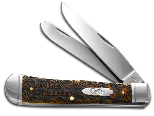 W.R. Case XX Knives Mother & Daughter Antique Bone Trapper 1/500 Stainless Pocket Knife 58182MD