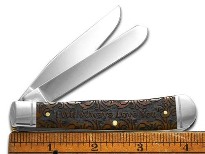 W.R. Case XX Knives Mother & Daughter Antique Bone Trapper 1/500 Stainless Pocket Knife 58182MD