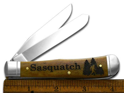 W.R. Case XX Knives Trapper Sasquatch Antique Bone Stainless Pocket Knife 58182SQH