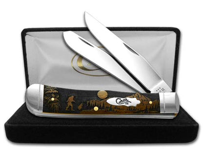 W.R. Case XX Knives Trapper Sasquatch Antique Bone Stainless Pocket Knife 58182SQH