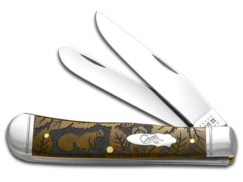 W.R. Case XX Knives Squirrel Wildlife Series Antique Bone Trapper 1/500 Stainless Pocket Knife CA58182 SQ