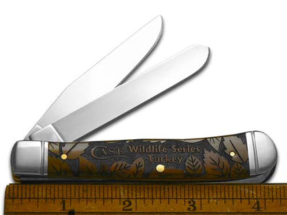 W.R. Case XX Knives Wildlife Series Turkey Trapper 1/500 Antique Bone Stainless Pocket Knife 58182T