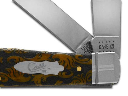 W.R. Case XX Knives World's Greatest Papaw Antique Bone Trapper 1/500 Stainless Pocket Knife CA58182 WGP