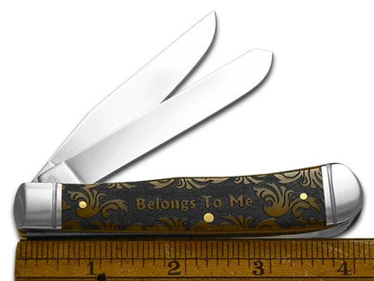 W.R. Case XX Knives World's Greatest Papaw Antique Bone Trapper 1/500 Stainless Pocket Knife CA58182 WGP