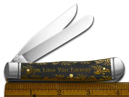 W.R. Case XX Knives World's Greatest Son Antique Bone Trapper Stainless Pocket Knife CA58182 WGS