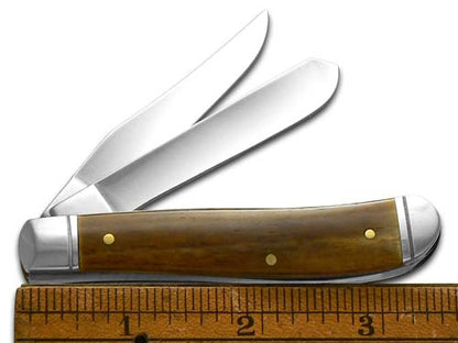 W.R. Case XX Knives Mini Trapper Horses Antique Bone 1/500 Stainless Pocket Knife 58188H