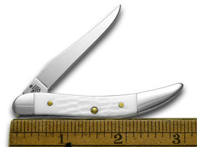 W.R. Case XX Knives Jigged White Delrin Toothpick Pocket Knife 60180