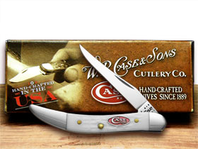 W.R. Case XX Knives Jigged White Delrin Toothpick Pocket Knife 60180