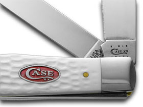 W.R. Case XX Knives Jigged White Delrin Trapper Pocket Knife 60182