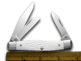 Case XX™ Knives SparXX™ Knives Medium Stockman Jigged White Delrin Stainless Pocket Knife 60184